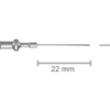 108-0 Elektroda stalowa igłowa, Ø0,7 x 22mm, trzpień 4mm