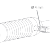 715-3 Elektroda laparoskopowa haczykowa “L”, Ø16 mm, dł. 330mm, trzpień 4mm