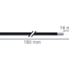 96005 Plazmowa elektroda argonowa igłowa, 14 x Ø4mm, dł. 180mm, trzpień 4mm