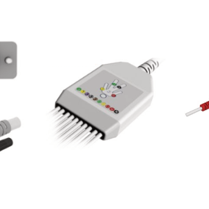 E100/DNS/I Kabel EKG nierozłączny, 10 odprowadzeń, bez rezystora, zatrzask, kompatybilny z Philips/HP, Bionet, BLT, Aspel, Innomed, Mortara, IEC