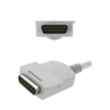 E100/JRS/I Kabel EKG nierozłączny, 10 odprowadzeń, z rezystorem 10kΩ, zatrzask, kompatybilny z Burdick, IEC