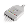 E100/KRB/I Kabel EKG nierozłączny, 10 odprowadzeń, z rezystorem 10kΩ, banan 4mm, kompatybilny z Fukuda ME, IEC