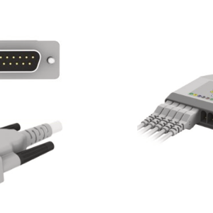 E101/AR0/I Kabel główny EKG, 10 odprowadzeń, z rezystorem 4.7kΩ, bez odprowadzeń, kompatybilny z Trismed, IEC