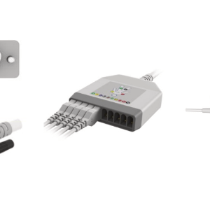 E101/ARG/I Kabel EKG rozłączny, 10 odprowadzeń, z rezystorem 4.7kΩ, klamra, kompatybilny z Trismed, IEC