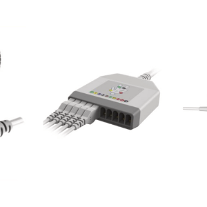 E101/CRG/I Kabel EKG rozłączny, 10 odprowadzeń, z rezystorem 4,7kΩ, klamra, kompatybilny z Cardioline i Suzuken Kenz, IEC