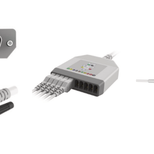 E101/ERG/I Kabel EKG rozłączny, 10 odprowadzeń, z rezystorem 10kΩ, klamra, kompatybilny z Edan i Mindray, IEC