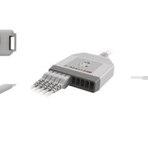 E101/FRG/I Kabel EKG rozłączny, 10 odprowadzeń, z rezystorem 10kΩ, klamra, kompatybilny z Fukuda Denshi, IEC