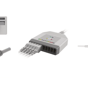 E101/KRG/I Kabel EKG rozłączny, 10 odprowadzeń, z rezystorem 10kΩ, klamra, kompatybilny z Fukuda ME, IEC