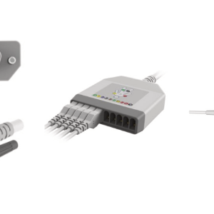 E101/NRG/I Kabel EKG rozłączny, 10 odprowadzeń, z rezystorem 10kΩ, klamra, kompatybilny z Nihon Kohden Cardiofax, Dong Jiang, Biocare, Cardioline, IEC