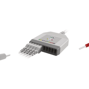 E101/TRS/I Kabel EKG rozłączny, 10 odprowadzeń, z rezystorem 1kΩ, zatrzask, kompatybilny z Spacelabs, IEC