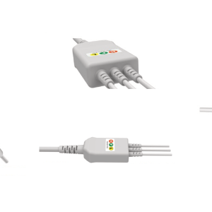 E200-3051/GI Kabel EKG nierozłączny, 3 odprowadzenia, klamra, kompatybilny z Bionet, IEC