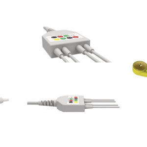 E200-4058/SI Kabel EKG nierozłączny, 4 odprowadzenia, zatrzask, kompatybilny z Corpuls, IEC