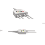 E200-4082/GI Kabel EKG nierozłączny, 4 odprowadzenia, klamra, kompatybilny z Schiller, IEC