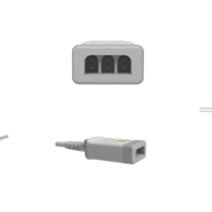 E202-3050/GI Kabel EKG rozłączny, 3 odprowadzenia, klamra, kompatybilny z Bionet, IEC