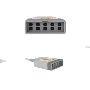 E205-5024/GI Kabel EKG rozłączny, 5 odprowadzeń, klamra, kompatybilny z Philips HP, IEC