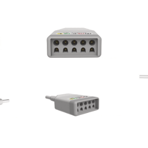 E206-5038/GI Kabel EKG rozłączny, 5 odprowadzeń, klamra, kompatybilny z Spacelabs, IEC