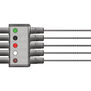 MD-5LW-S 5 odprowadzeń EKG, dla dorosłych/dzieci, zatrzask, kompatybilne z Mindray, IEC