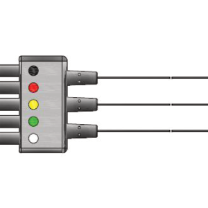 MQ-3LW-G 3 odprowadzenia EKG, dla dorosłych/dzieci, klamra, kompatybilne z GE, IEC