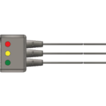 NK-3LW-G 3 odprowadzenia EKG, dla dorosłych/dzieci, klamra, kompatybilne z Nihon Kohden, IEC