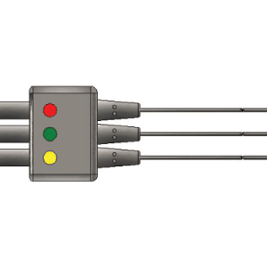 PL-3LW-GN 3 odprowadzenia EKG, dla noworodków, klamra, kompatybilne z PHILIPS, IEC