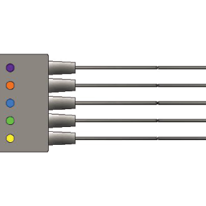 PL-5LW-GC 5 odprowadzeń EKG, dla dorosłych/dzieci, klamra, kompatybilne z PHILIPS, IEC