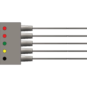 PL-5LW-GE 5 odprowadzeń EKG, dla dorosłych/dzieci, klamra, kompatybilne z PHILIPS, IEC