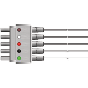 PL-5LW-S 5 odprowadzeń EKG, dla dorosłych/dzieci, zatrzask, kompatybilne z PHILIPS, IEC