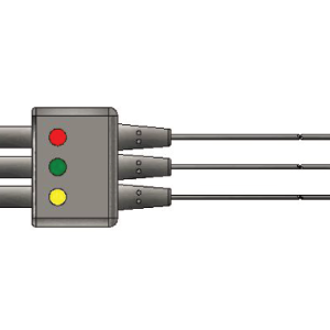 SM-3LW-GN 3 odprowadzenia EKG, dla noworodków, klamra, kompatybilne z Siemens, Drager, IEC